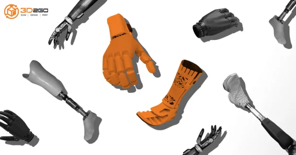 A blog banner by 3D2GO titled Revolution is here for 3D Printed Prosthetics